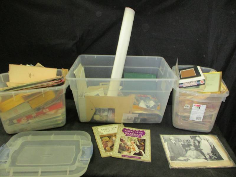 lot 132 image: Tons of black and white pictures , old almanacs and manualrs and cards see pics