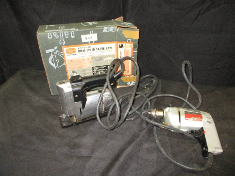 lot 170 image: Dual Speed Sabre Saw and drill work
