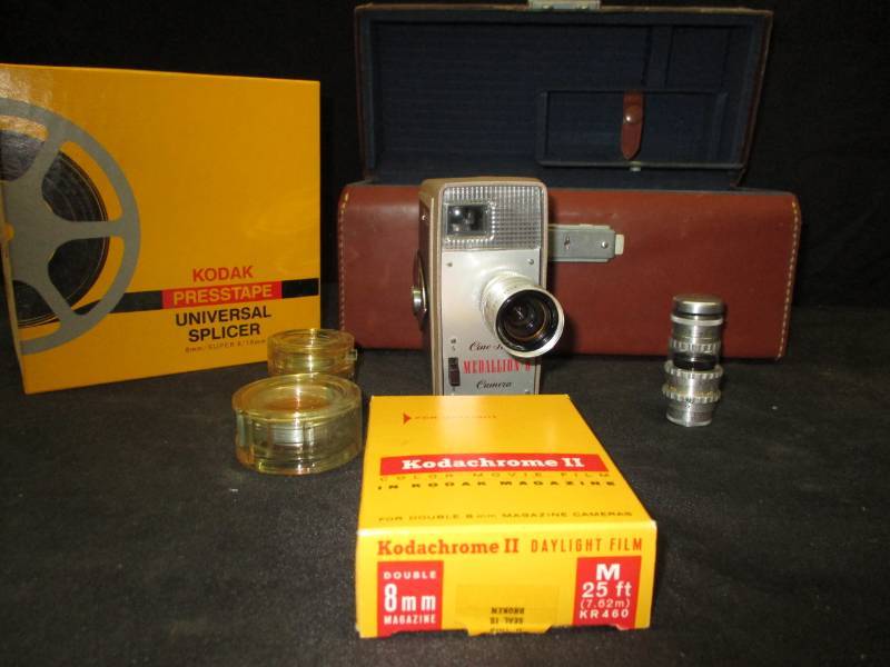 lot 175 image: Cine-Kodak Medallion-8 Video Camera with extra lenses andlooks like its never been used still in the box