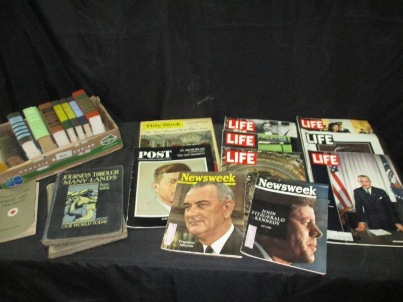 lot 199 image: Books and Time Magazines from Kennedy