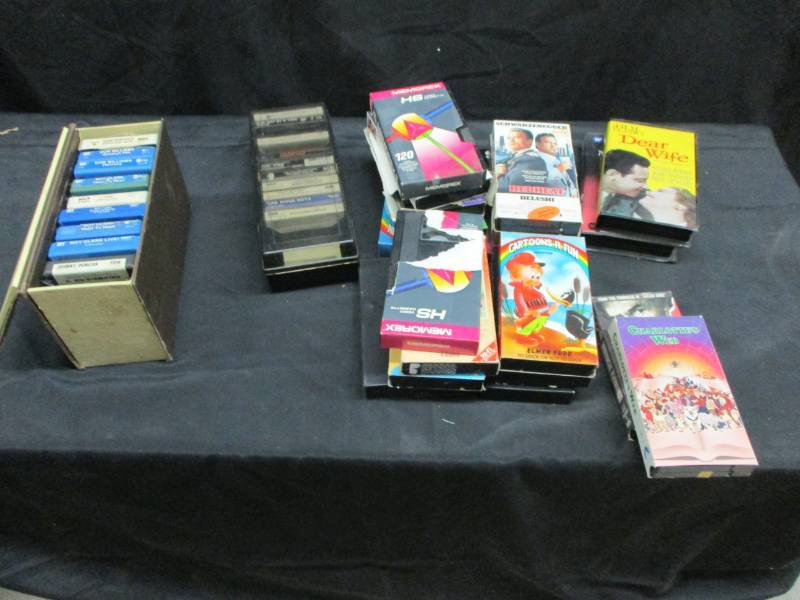 lot 52 image: Casette tapes, 8 tracks, VCR tapes