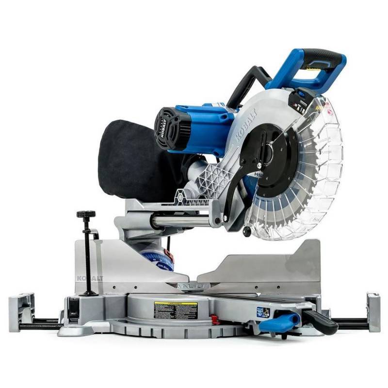 lot 16 image: Kobalt 12-in 15-Amp Dual Bevel Sliding Laser Compound Miter Saw, SM3015LW