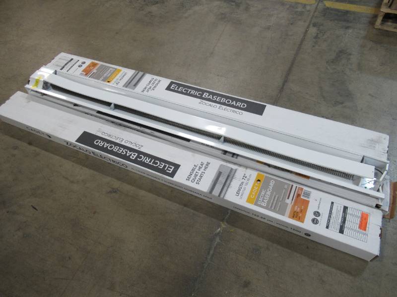lot 25 image: 3 Cadet 72 in. 1,500-Watt 120-Volt Electric Baseboard Heater in White, 6F1500-1W