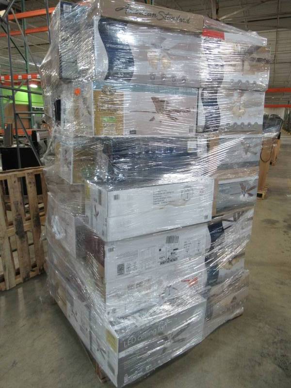 lot 55 image: Large Wholesale Pallet of Returns - Ceiling Fans