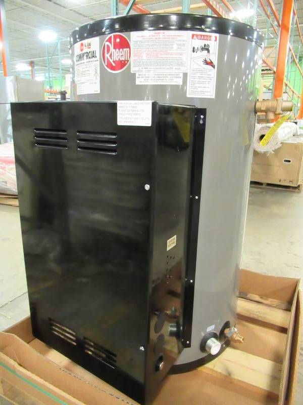 lot 6 image: Rheem Commercial Heavy-Duty 50 Gal. 480-Volt 9 kW 3 Phase Electric Immersion Thermostat Tank Water Heater, E50-9-G-1