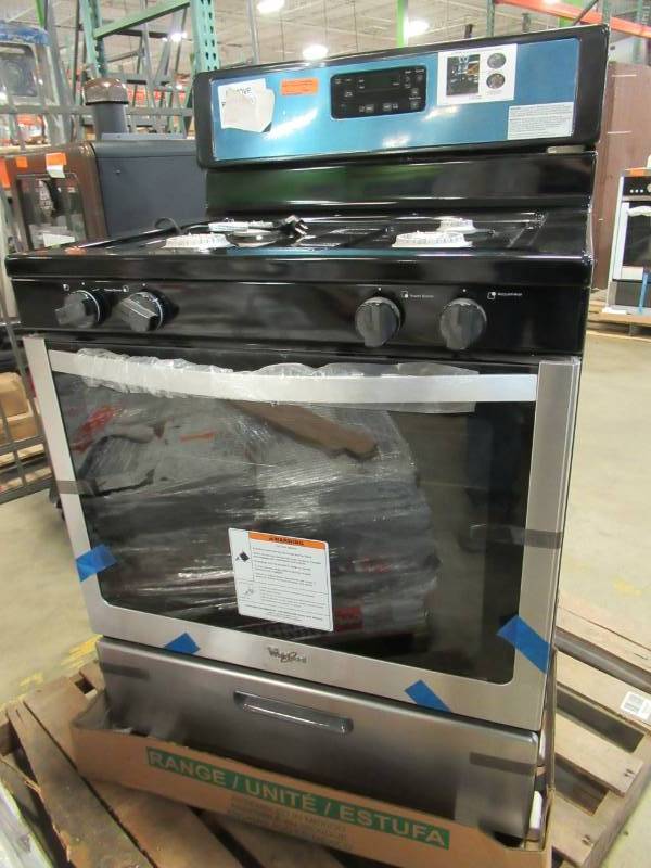 lot 318 image: Whirlpool Freestanding 5.1-cu ft Gas Range (Stainless steel) (Common 30-in Actual 29.875-in) WFG320M0BS