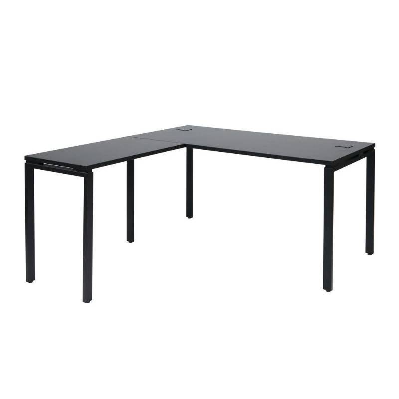 lot 148 image: Work Smart Prado Complete L-Workstation in Black, PRD3060