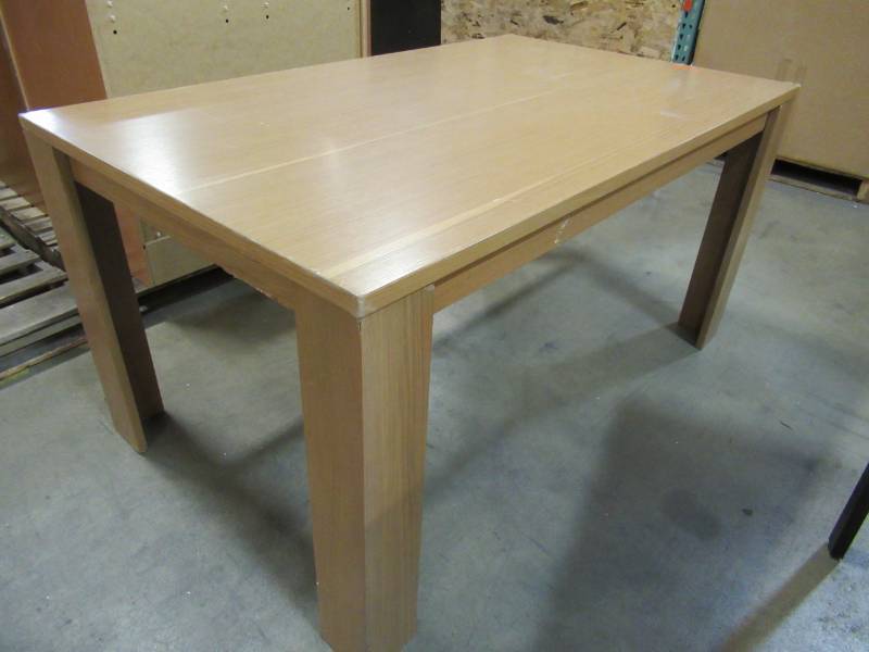 lot 149 image: Dorel Living Weston Block Leg Dining Table, Wheat, DA7356