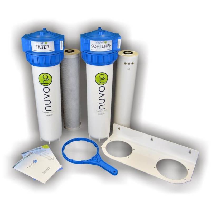 lot 98 image: NuvoH2o Complete System Water Softener DPNCB, NEW IN BOX.