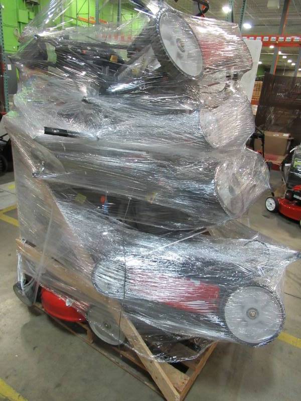 lot 140 image: WHOLESALE PALLET OF RETURNS - LAWNMOWERS
