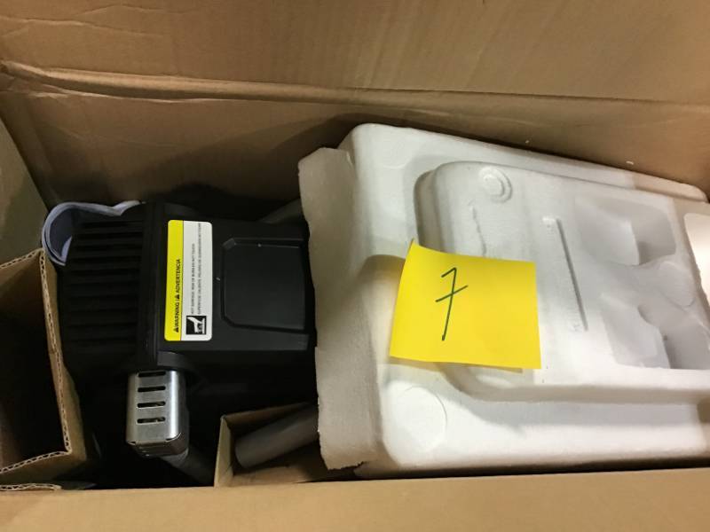lot 7 image: Husky 8G 150 PSI Hotdog Air Compressor open box in like new condition