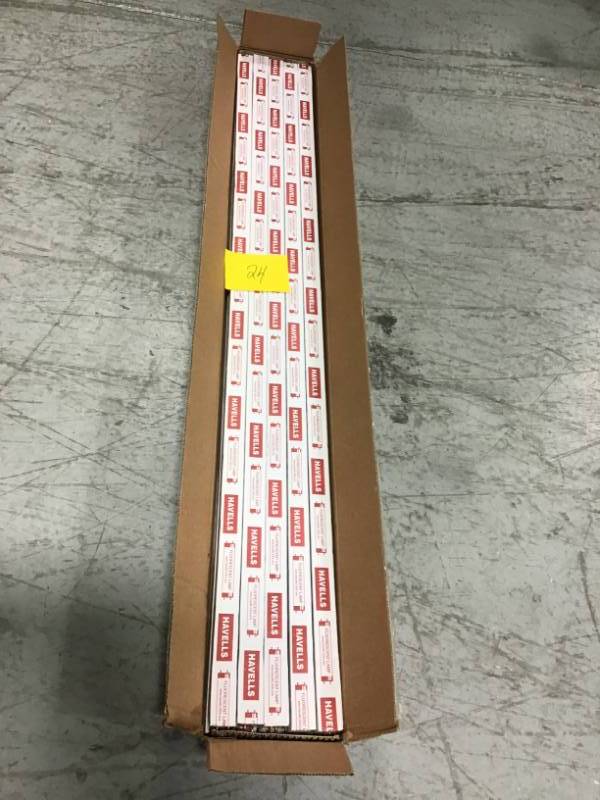 lot 24 image: Havells 5001737 F32T8865 - T8s 32 Watt - 6500 Kelvin - 48 in. - 2950 Lumens - 800 CASE QTY 10 PCS not used