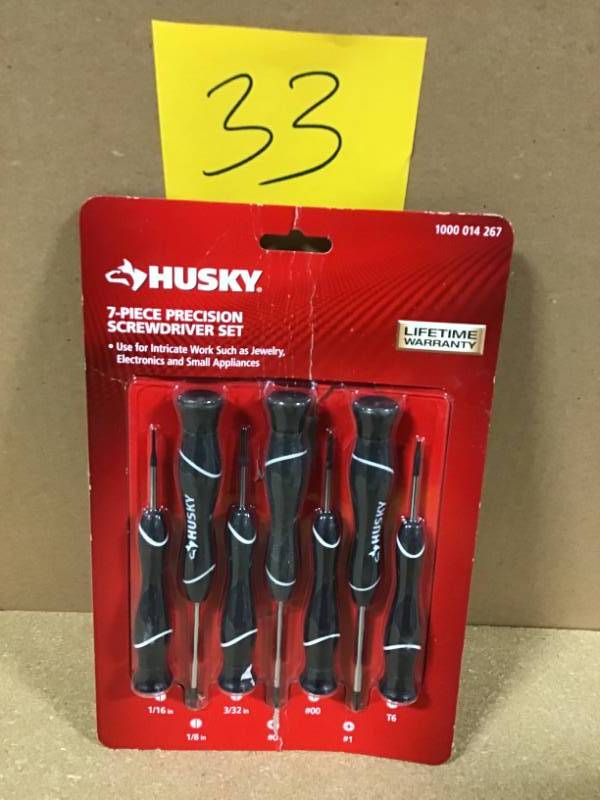 lot 33 image: Husky Precision Screwdriver Set (7-Piece) not used