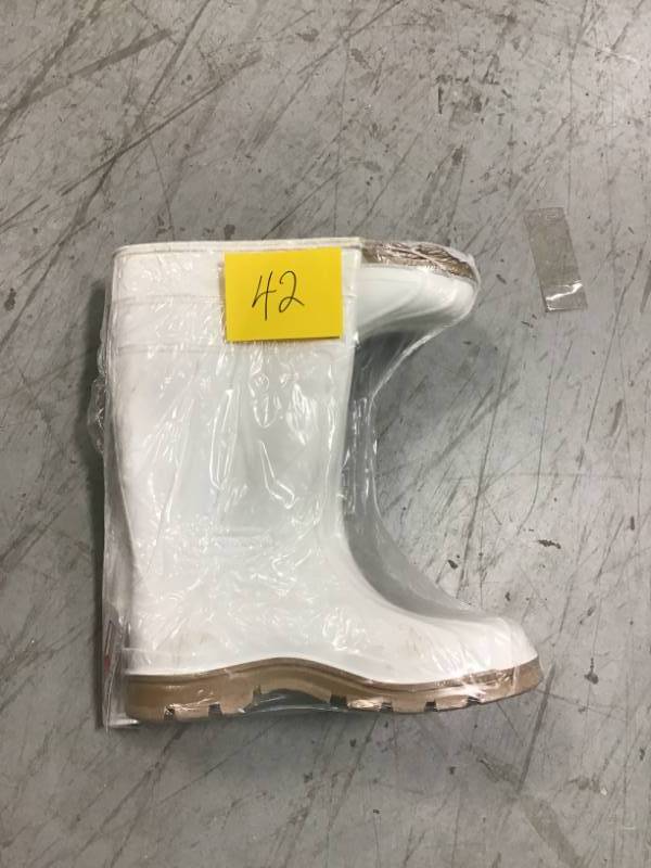 lot 42 image: West Chester White PVC Steel Toe Boot Size 12 not used