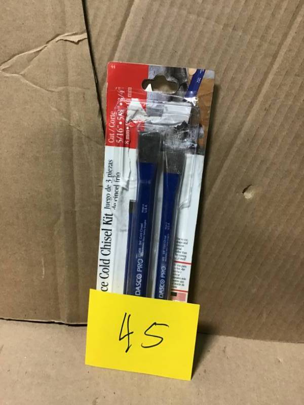 lot 45 image: Dasco Pro Cold Chisel Kit (3-Piece) not used