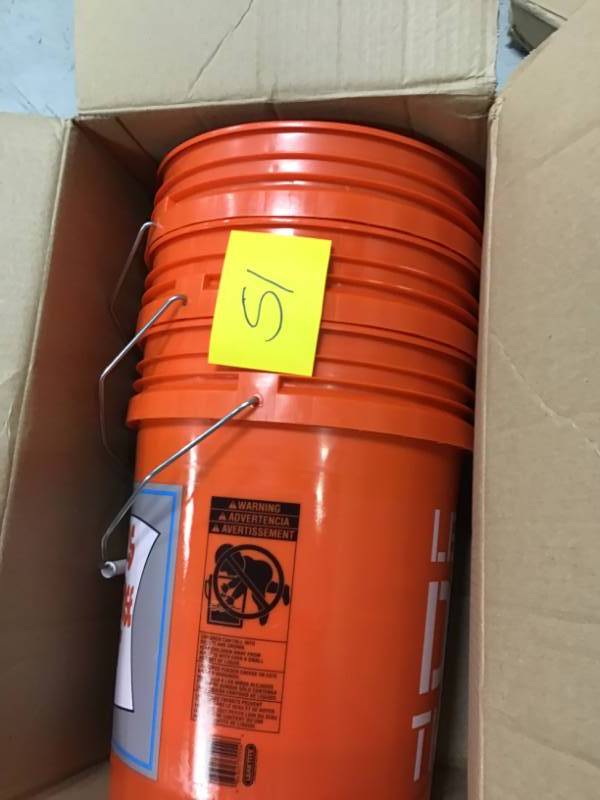 lot 51 image: The Home Depot 5 Gal. Homer Bucket not used