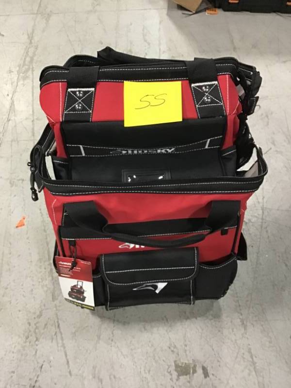 lot 55 image: Husky 14 in. Rolling Tool Tote with Bonus 12 in. Bag not used