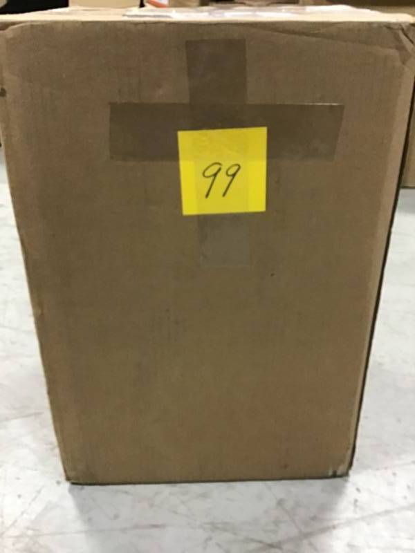 lot 99 image: Crate and Pallet Nested Wood Crate Set in Weathered Gray (9-Pack) not used