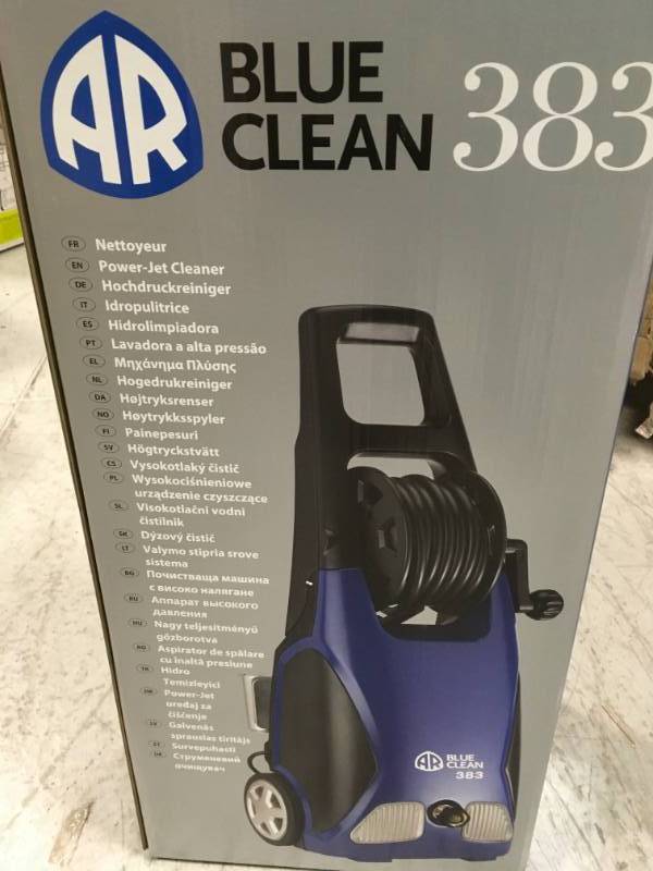 lot 2 image: Ar Blue Clean 1900 Psi 1.5 Gpm Electric Pressure Washer With Spray Kit  Ar383 never used