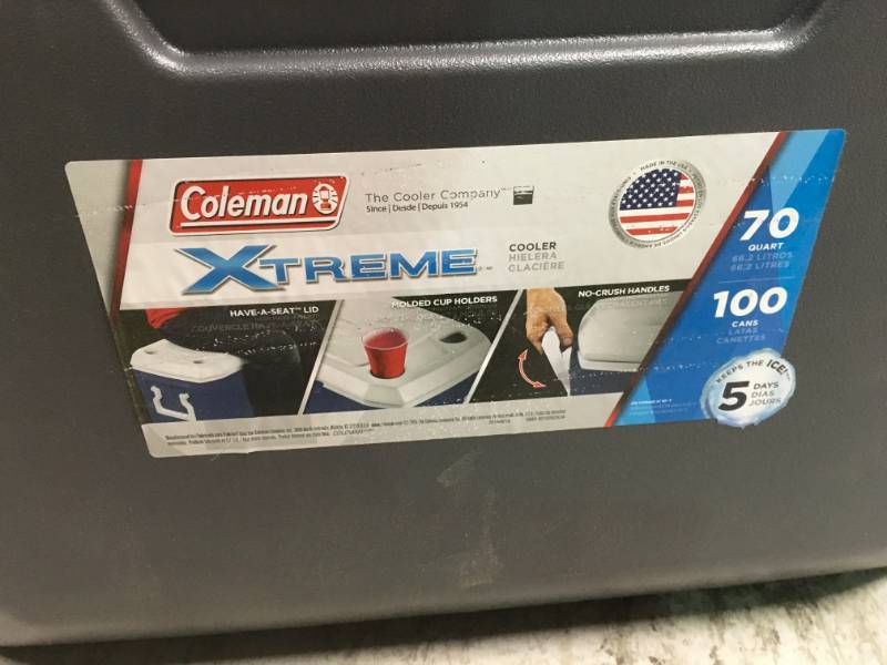 lot 4 image: Coleman 70 Qt. Xtreme Chest Cooler never used