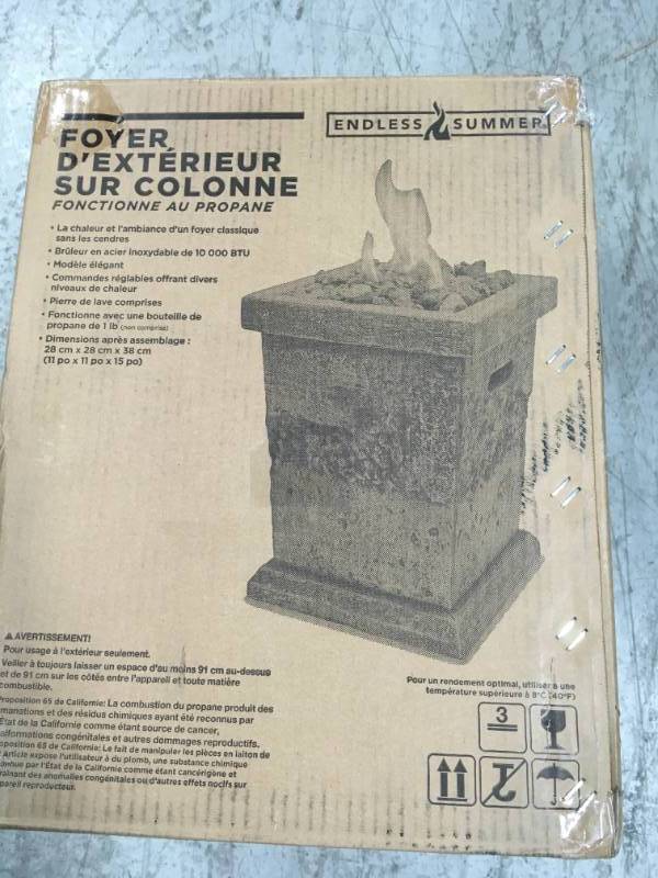 lot 9 image: ENDLESS SUMMER TABLE TOP LP GAS FIRE PIT open box in like new condition