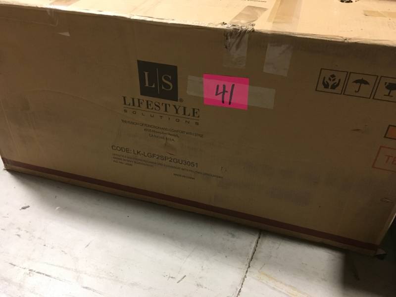 lot 41 image: Lifestyle Solutions Lillith Mid Century Modern Chair in Navy Blue open box in like new condition