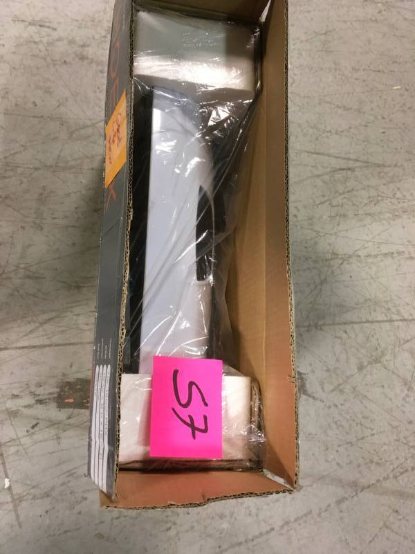 lot 57 image: Heat Storm Phoenix Floor to Wall Unit 1,500-Watt Infrared Quartz Portable Heater with Built-In Thermostat and Over Heat Sensor open box in like new condition