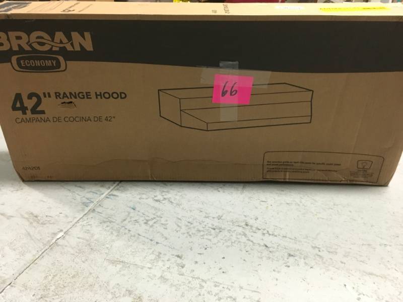 lot 66 image: Broan 42000 Series 42 in. Under Cabinet Range Hood with Light in White not used