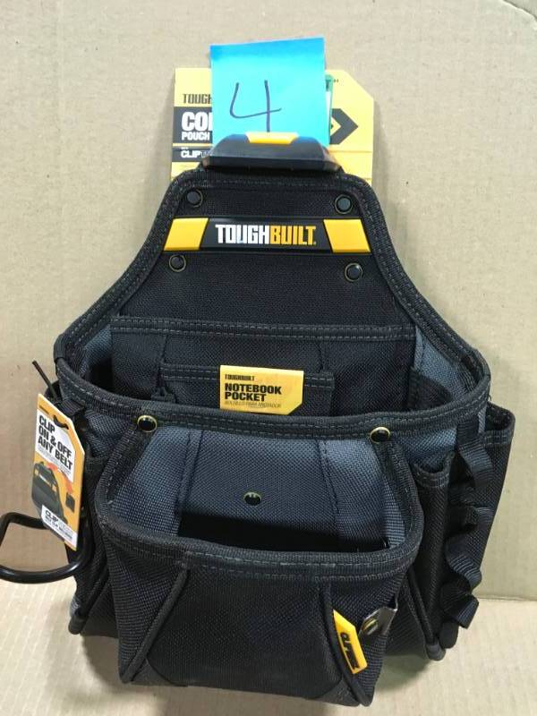 lot 4 image: TOUGHBUILT Contractor Pouch, Black not used