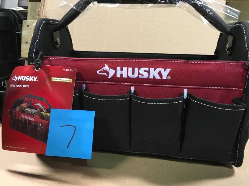 lot 7 image: Husky 15 in. Tool Tote Bag not used