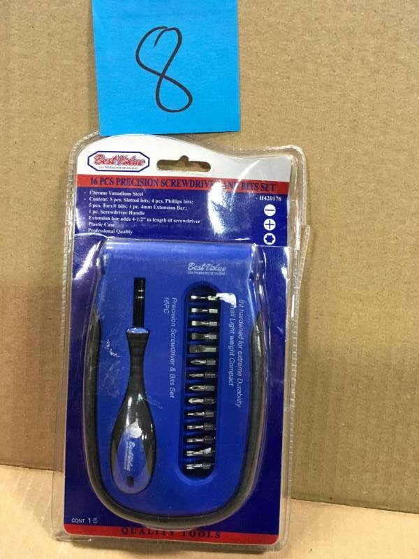 lot 8 image: Best Value Precision Screwdriver and Bits Set (16-Piece) not used