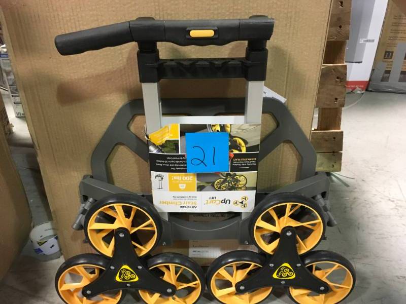 lot 21 image: UPCART 200 lb. Capacity Lift Folding Hand Truck DAMAGE HANDLE