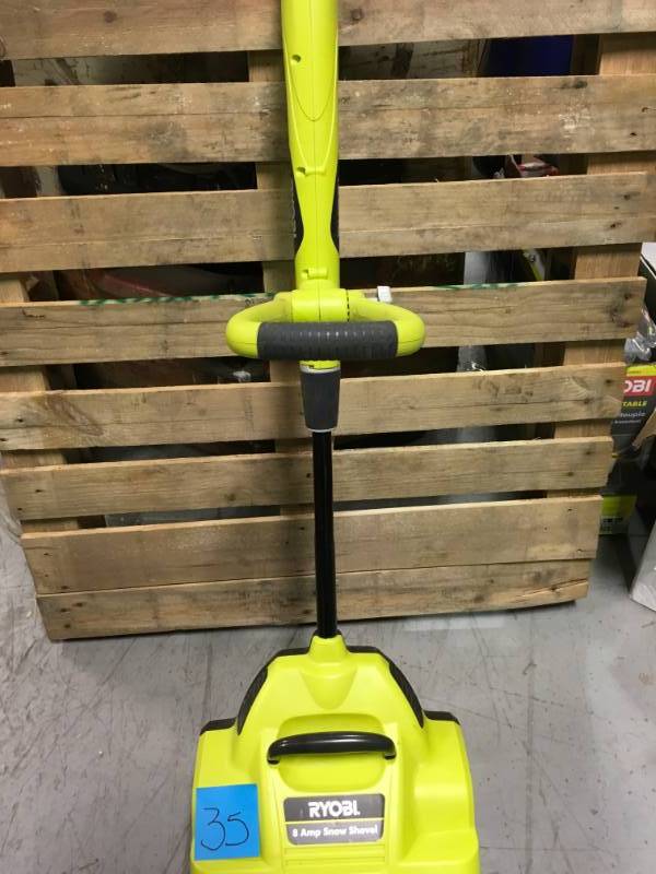 lot 35 image: Ryobi 12 in. 8-Amp Corded Electric Snow Blower Shovel