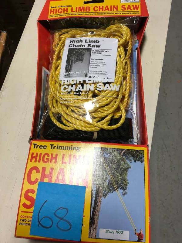 lot 68 image: High Limb 48 in. Manual Chain Saw open box in like new condition
