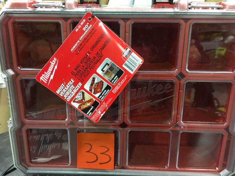 lot 33 image: Milwaukee 48-22-8030 Jobsite Organizer not used
