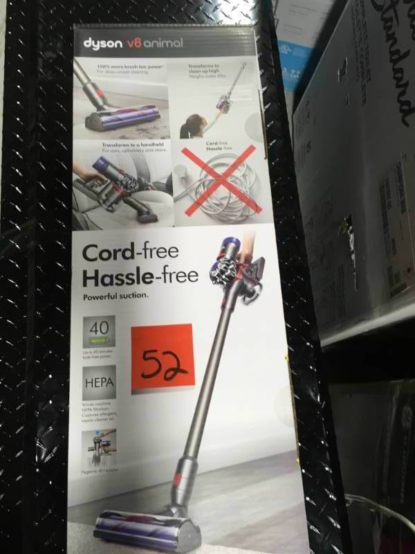 lot 52 image: Dyson V8 Animal Cordless Stick Vacuum Cleaner open box in like new condition