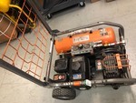 lot 112 image: RIDGID 8 Gal. Portable Gas Power Zero Gravity Air Compressor used in working conditions
