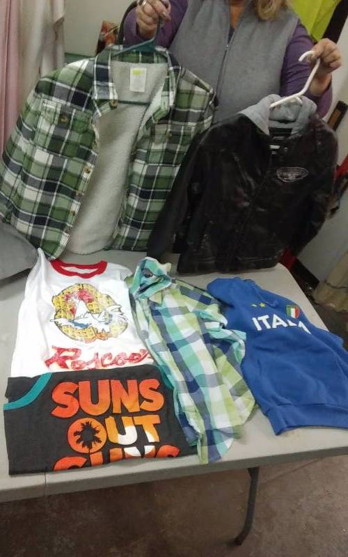 Boys Size 8-10 Jackets, Shirts, New T-Shirts, Gloves, Hats