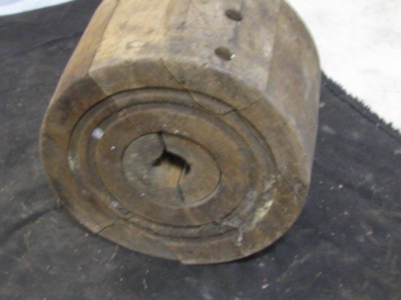lot 82 image: Primitive Wood Pulley