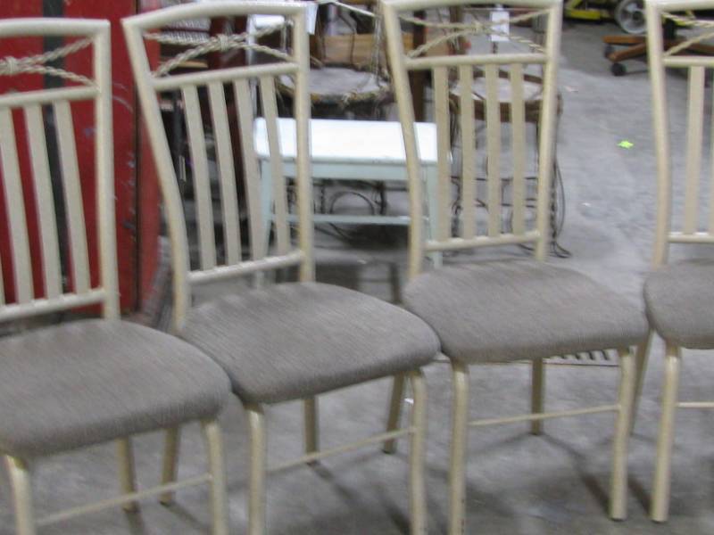 lot 89 image: Metal Kitchen Chairs