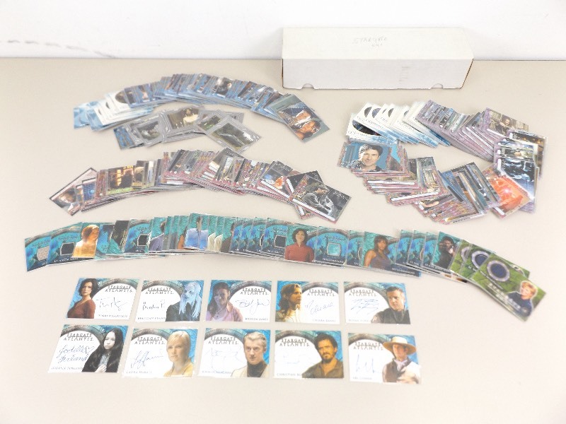 lot 34 image: Lot of Celebrity Autographed etc. Stargate Atlantis, SG1 Collector Cards