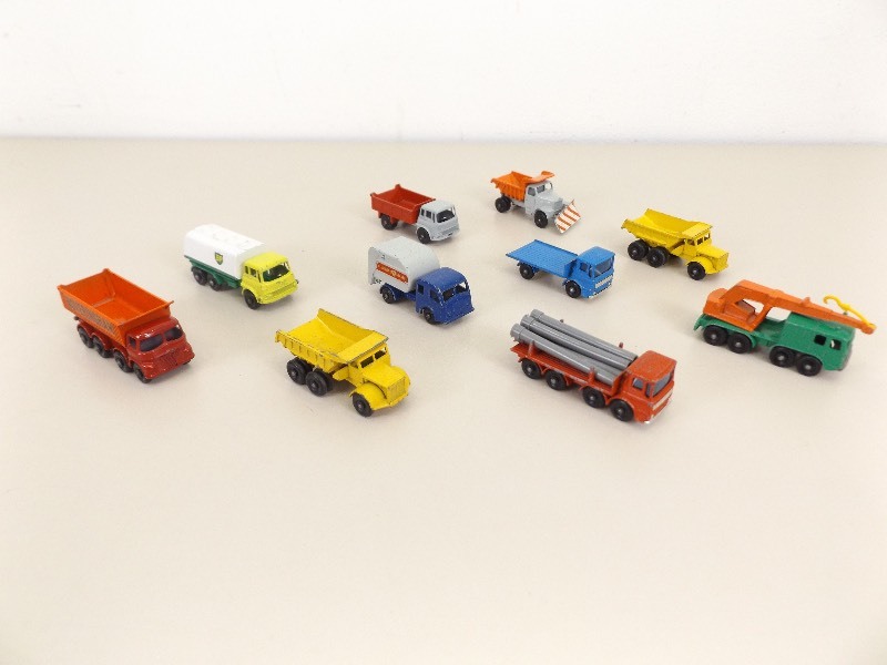 lot 42 image: Lot of 10 Vintage Matchbox Lesney Construction Vehicles