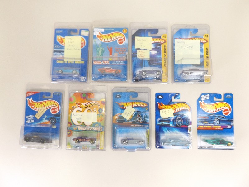 lot 45 image: Lot of 9 NEW Hot Wheels Error and Anomaly Cars