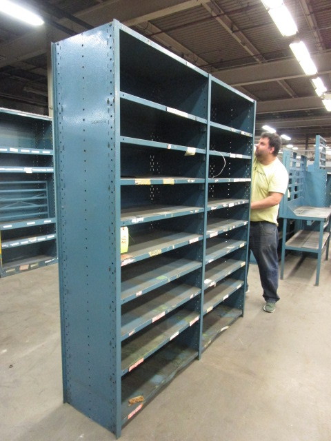 lot 48 image: STEEL SHELVING UNIT