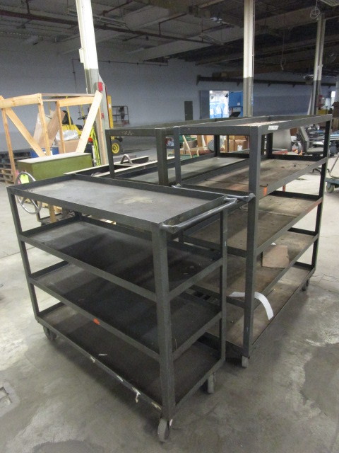 lot 117 image: MULTI-TIERED ROLLING CARTS