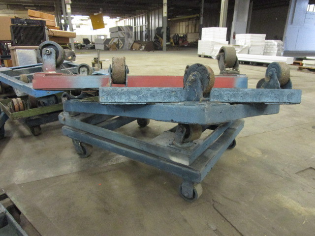lot 147 image: STEEL, 4 WHEEL TRANSPORT DOLLIES
