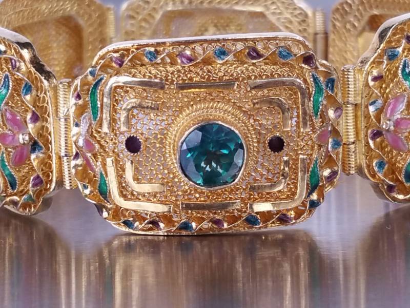 Eygptian Revival Estate Bracelet Sterling