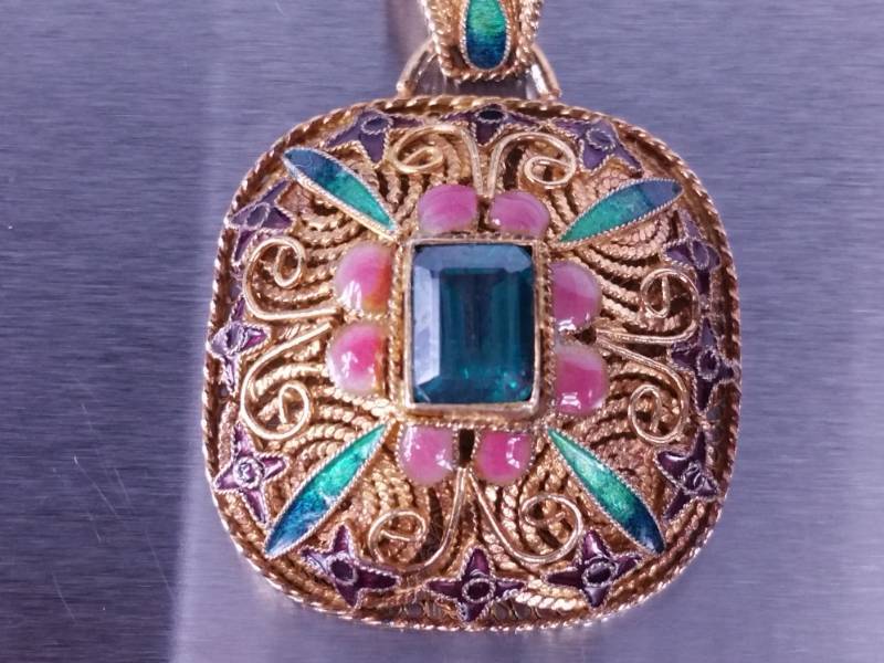 Eygptian Revival Estate Pendant Sterling