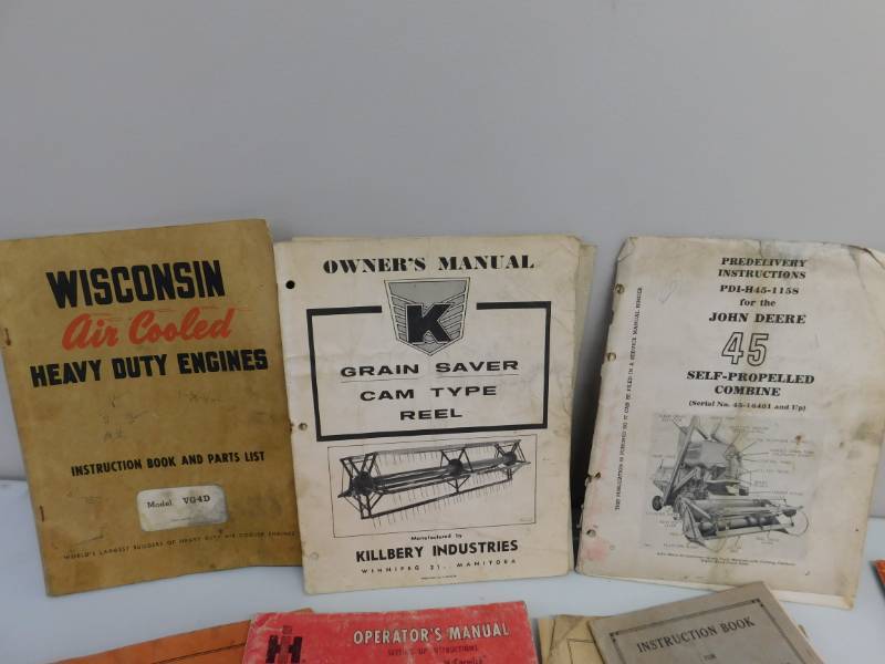 lot 52 image: Vintage Farm Equipment OwnerOperators Manuals