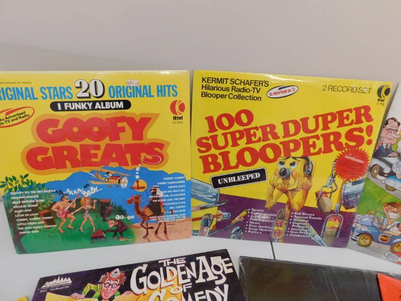 lot 61 image: Vinyl Comedy & Goofy Song Albums